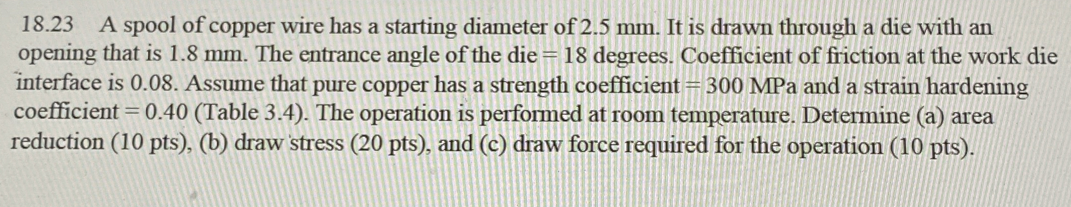 1 8 . 2 3 A spool of copper wire has a starting