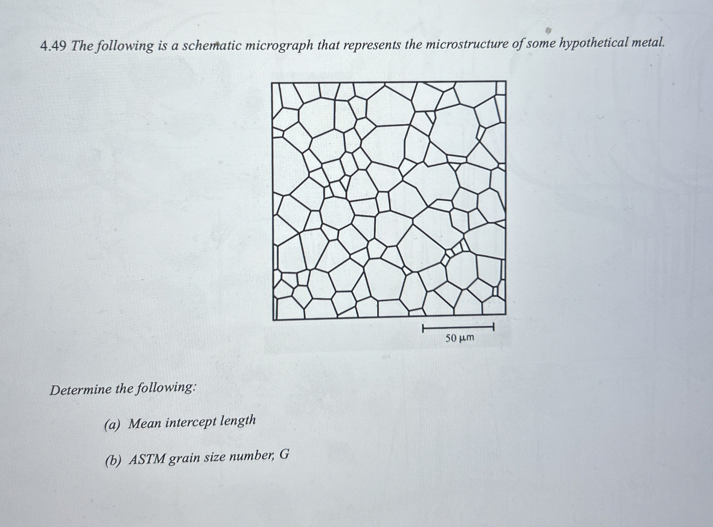 4 . 4 9 The following is a schentatic micrograph
