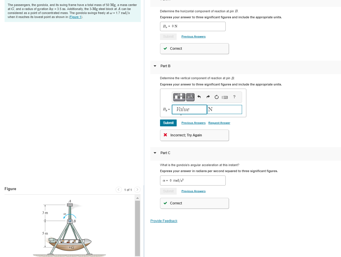 The passengers, the gondola, and its swing frame