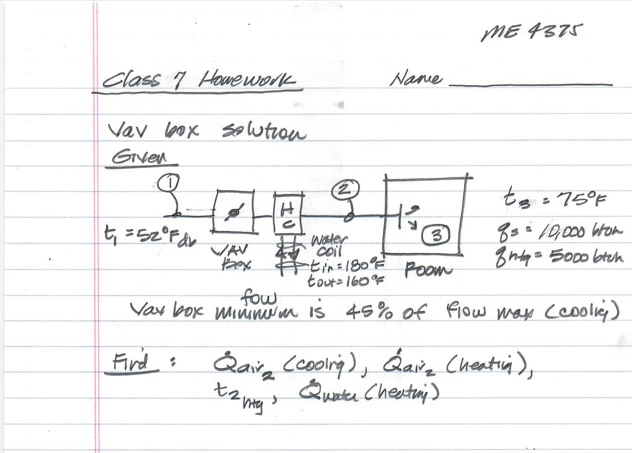 ME 4 3 7 5 Class 7 Howework Vav box solution