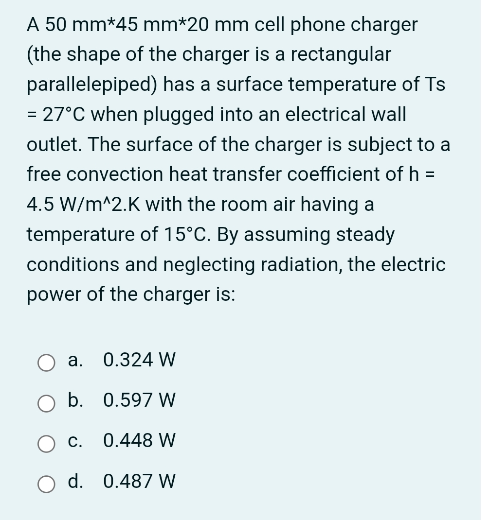 A 5 0 mm 2 0 mm cell phone charger ( the shape of