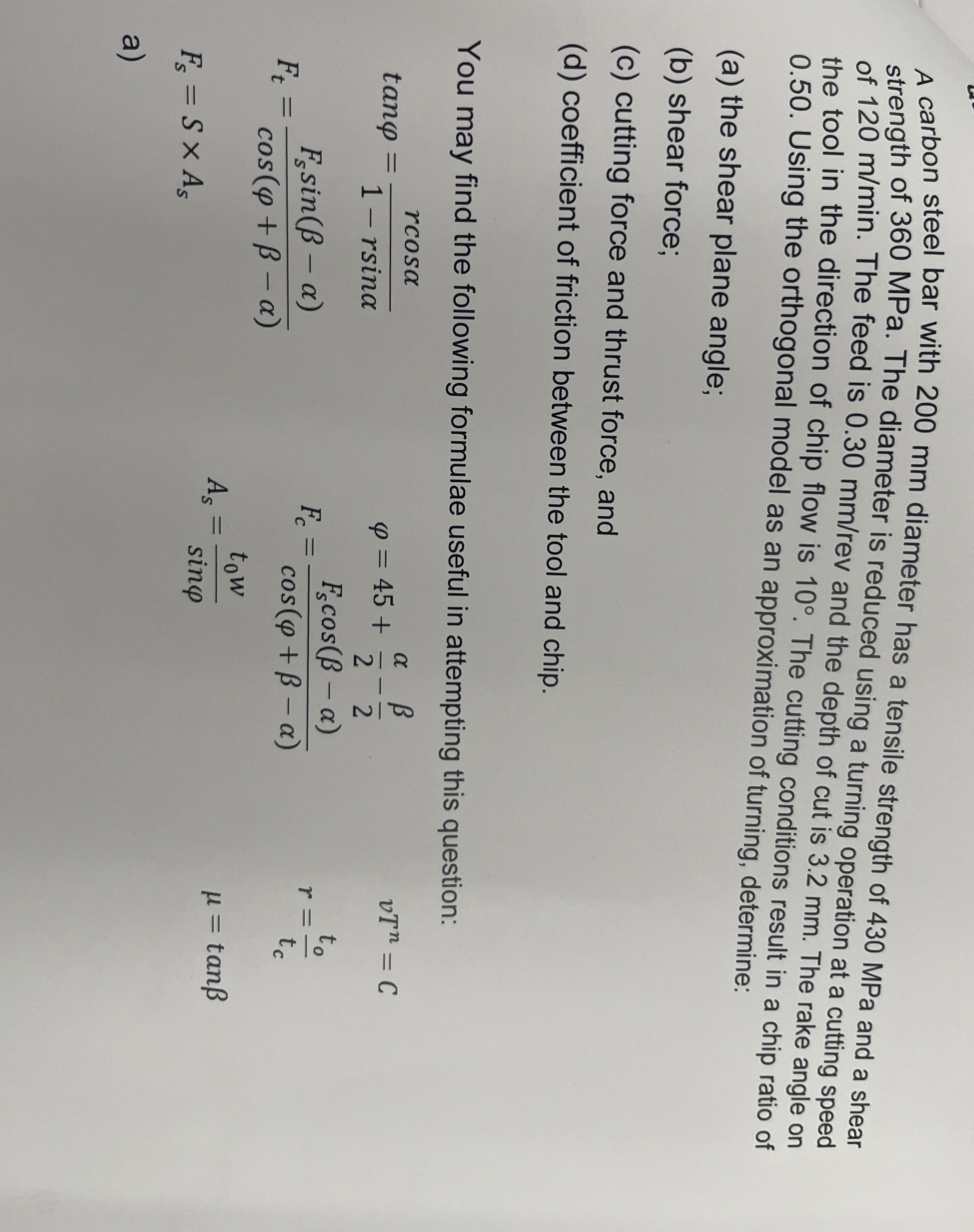 A carbon steel bar with 2 0 0 mm diameter has a
