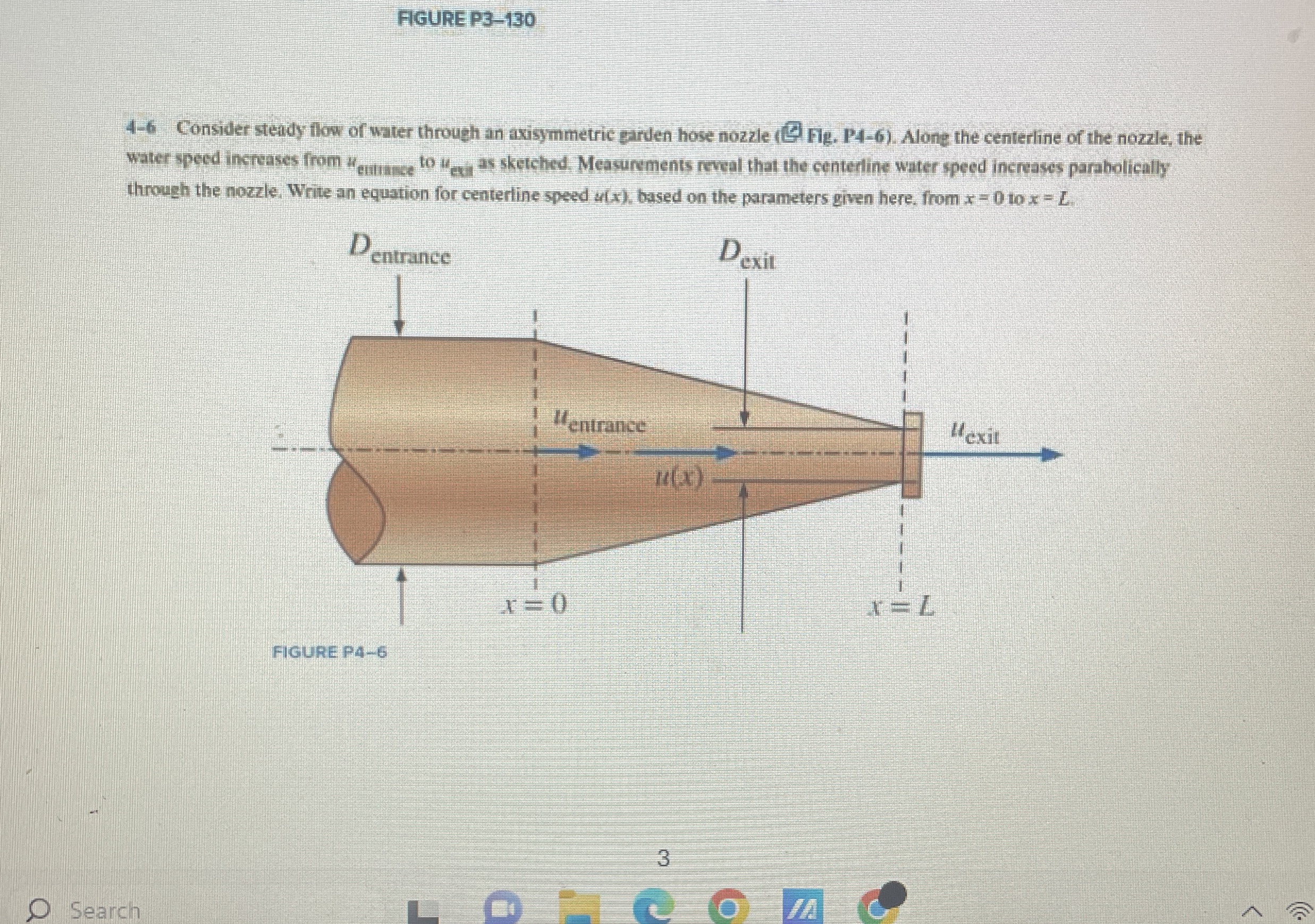 FIGURE P 3 - 1 3 0 4 - 6 Consider steady flow of