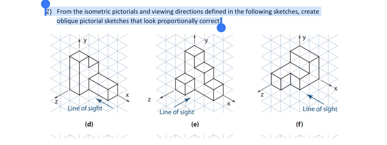 From the isometric pictorials and viewing