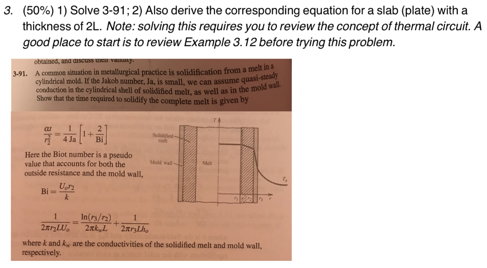 ( 5 0 % ) 1 ) Solve 3 - 9 1 ; 2 Also derive the