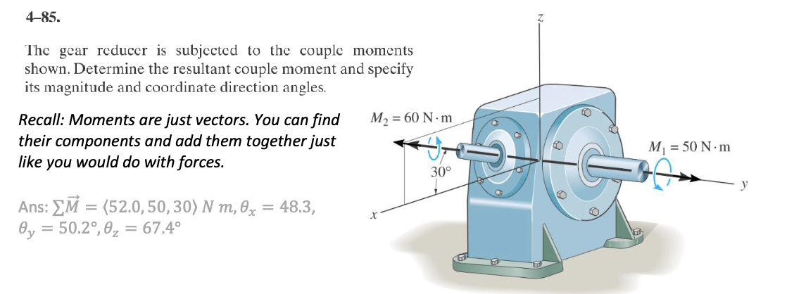 4 - 8 5 . The gear reducer is subjected to the