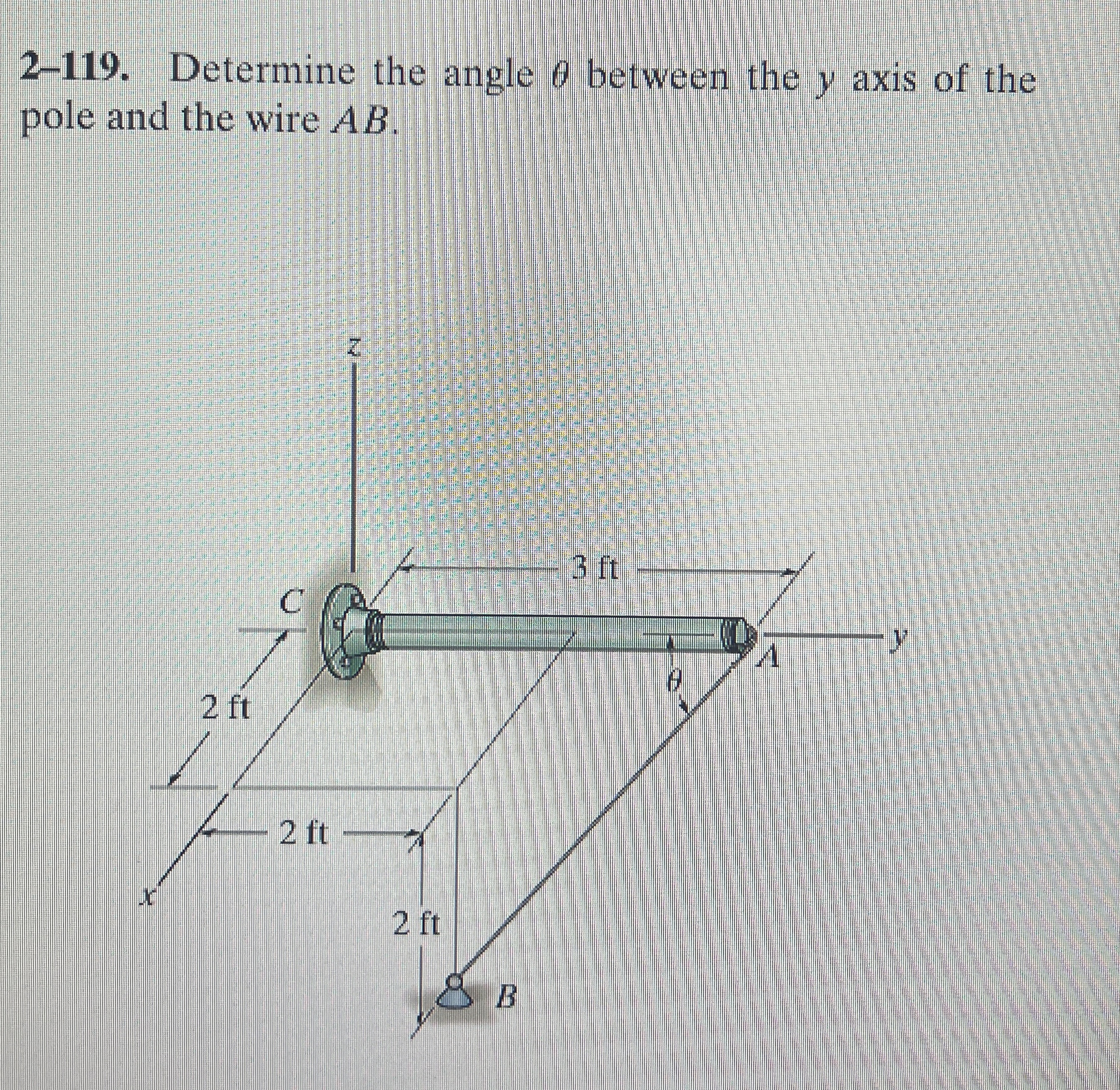 2 - 1 1 9 . Determine the angle between the y