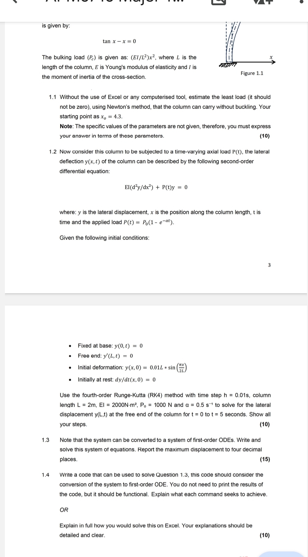 is given by: t a n x - x = 0 The bulking load ( P
