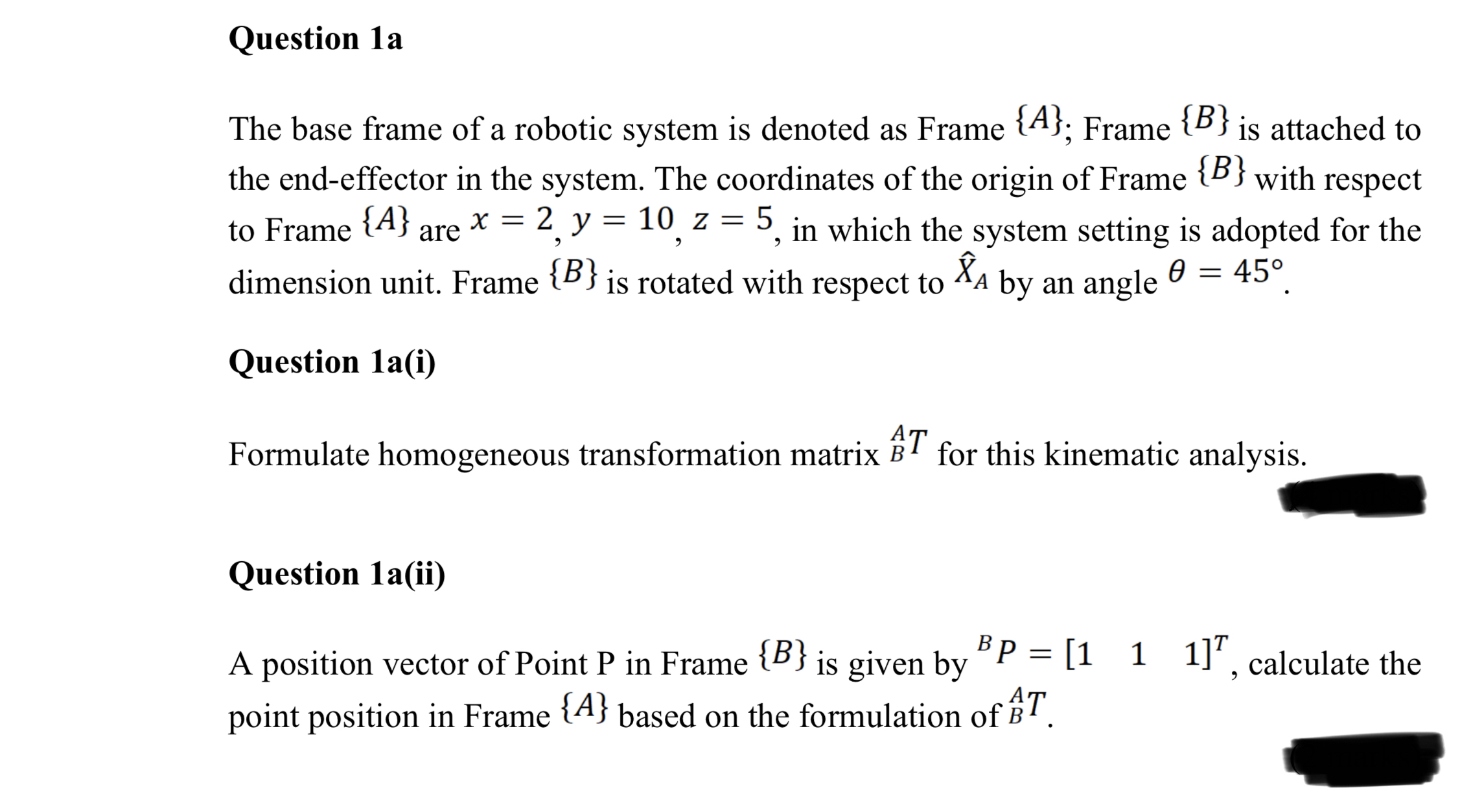 Help me solveQuestion 1 a The base frame of a