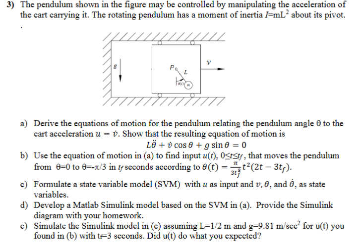 The pendulum shown in the figure may be