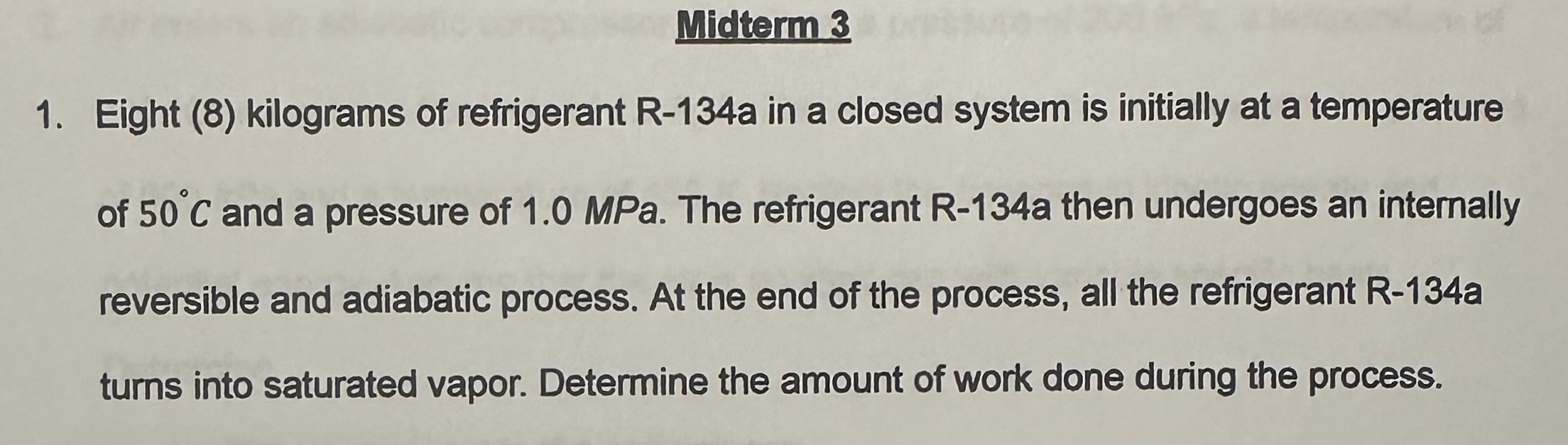 Midterm 3 1 . Eight ( 8 ) kilograms of