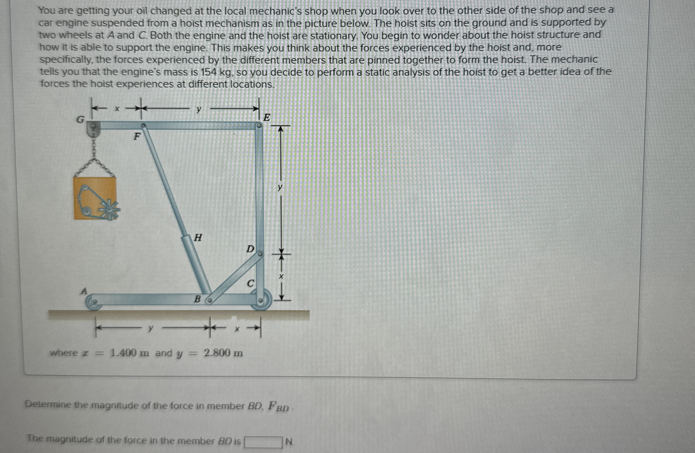You are getting your oil changed at the local