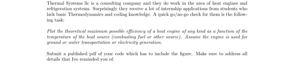 Thermal Systems llc is a consulting company and