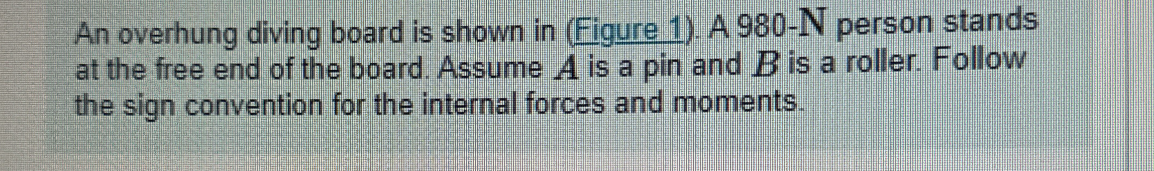 An overhung diving board is shown in ( Figure 1 )