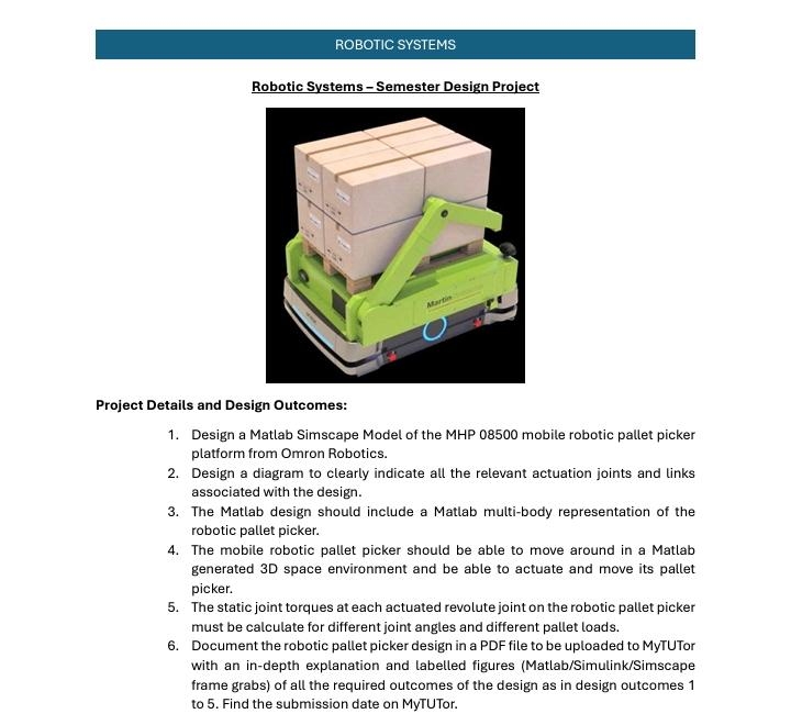 Robotic Systems - Semester Design Project Project