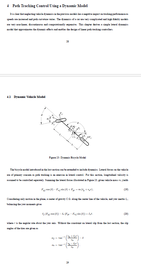 I have linearized dynamic bicycle model state
