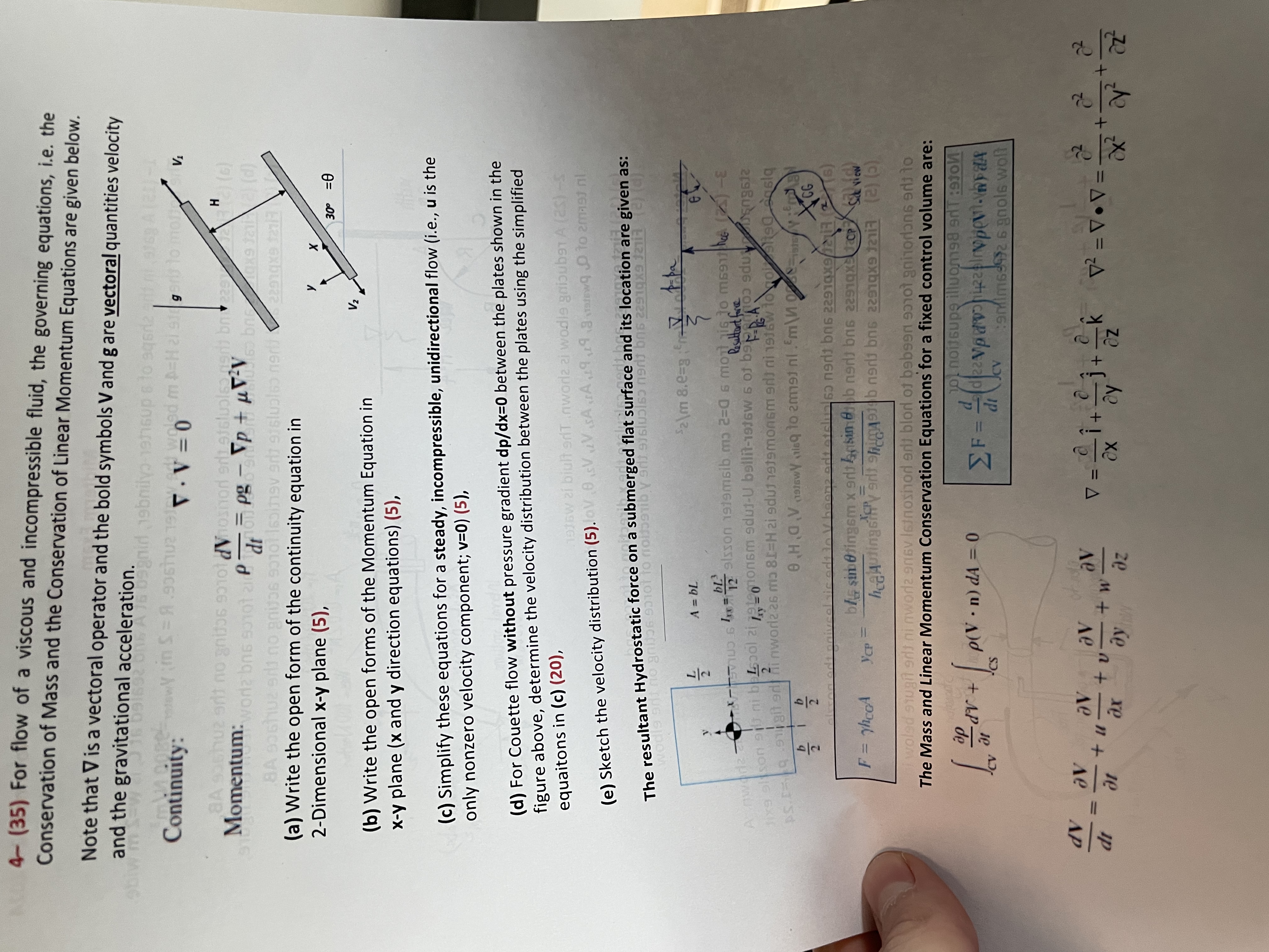 4 - ( 3 5 ) For flow of a viscous and