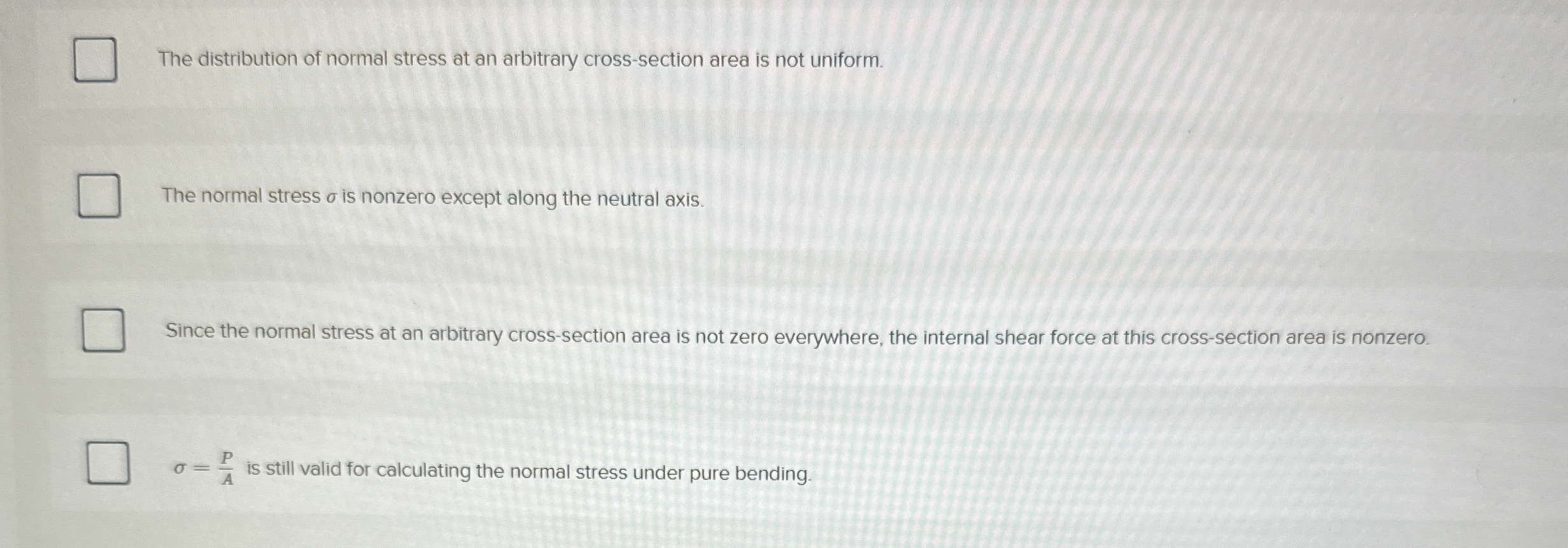 A hollowed cylindrical beam is subjected to a