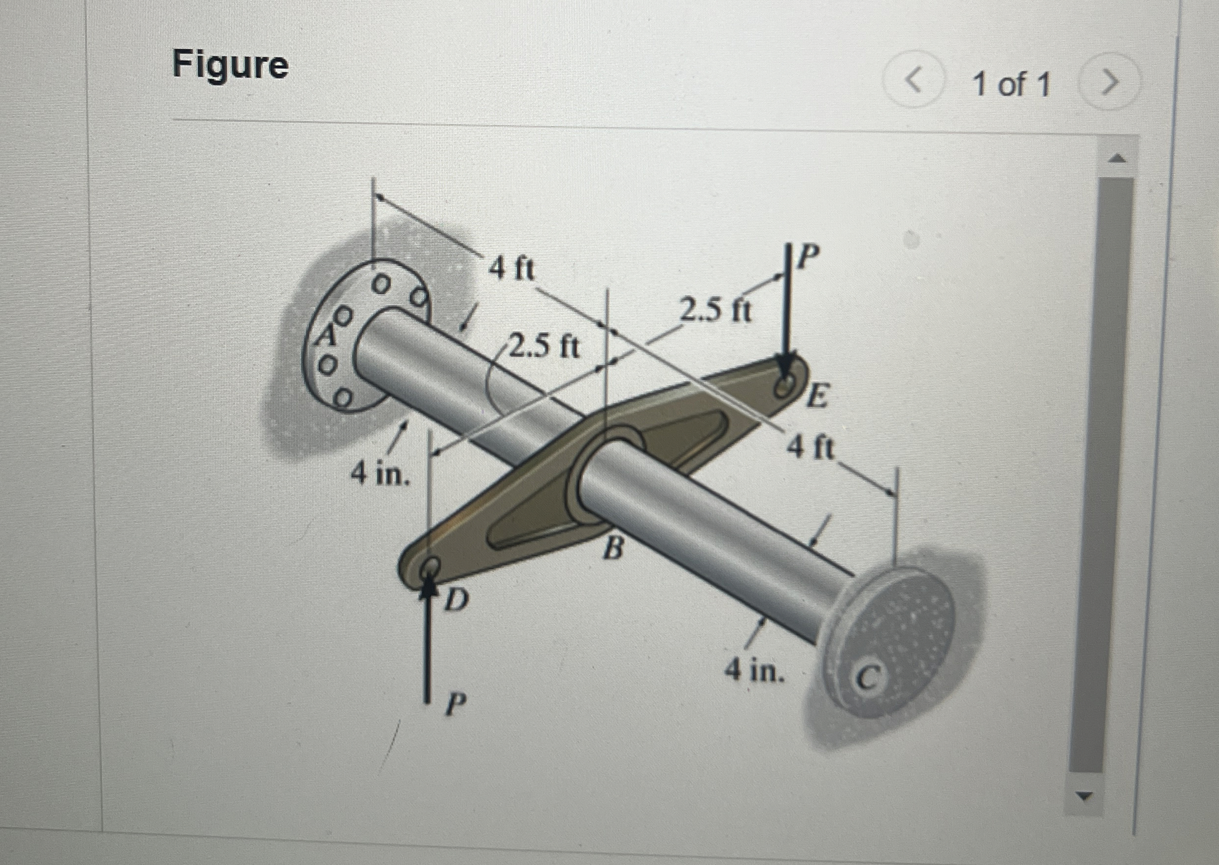 The solid segments A B and B C are made from 6 0