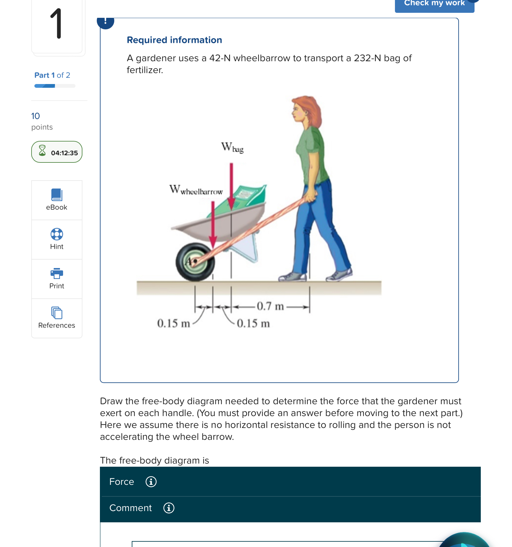1 Part 1 of 2 Required information A gardener