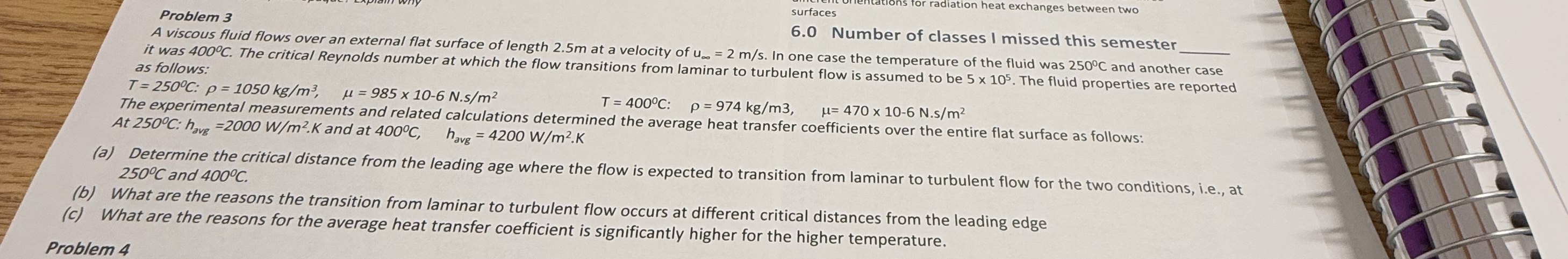 A viscous fluid flows over an external flat