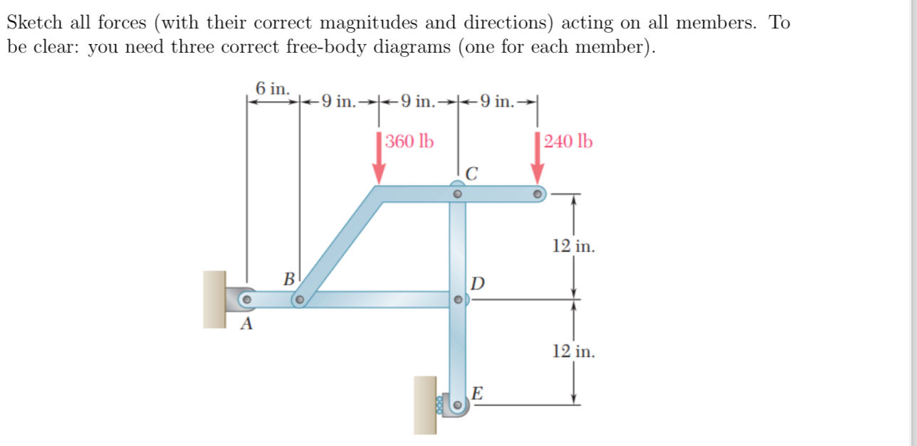 Sketch all forces ( with their correct magnitudes