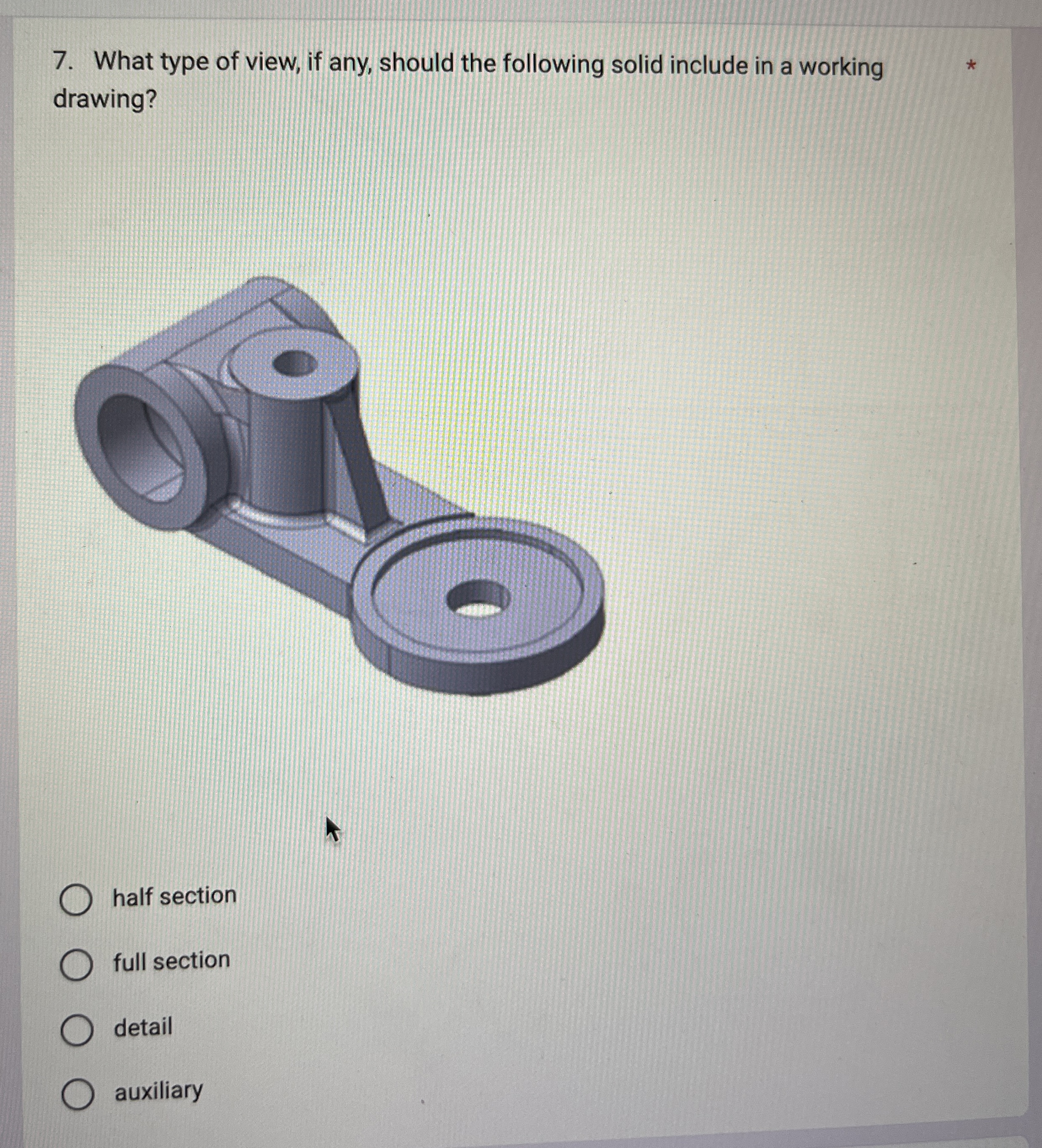 What type of view, if any, should the following