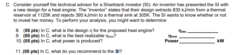 C . Consider yourself the technical advisor for a