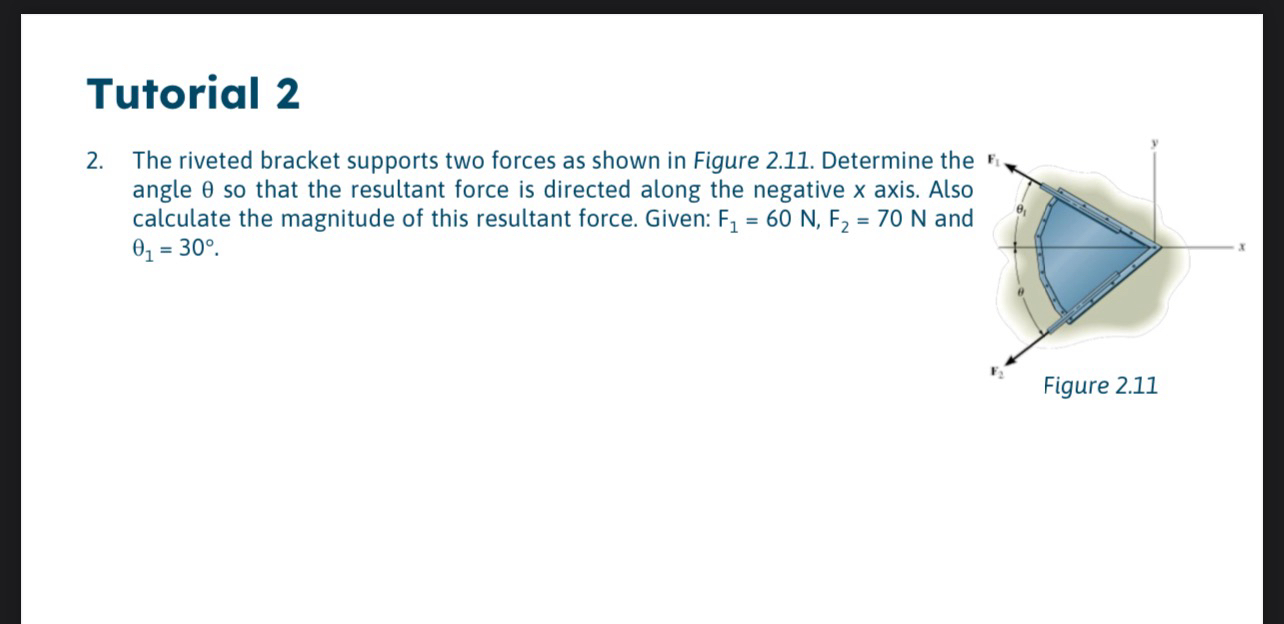 Tutorial 2 2 . The riveted bracket supports two