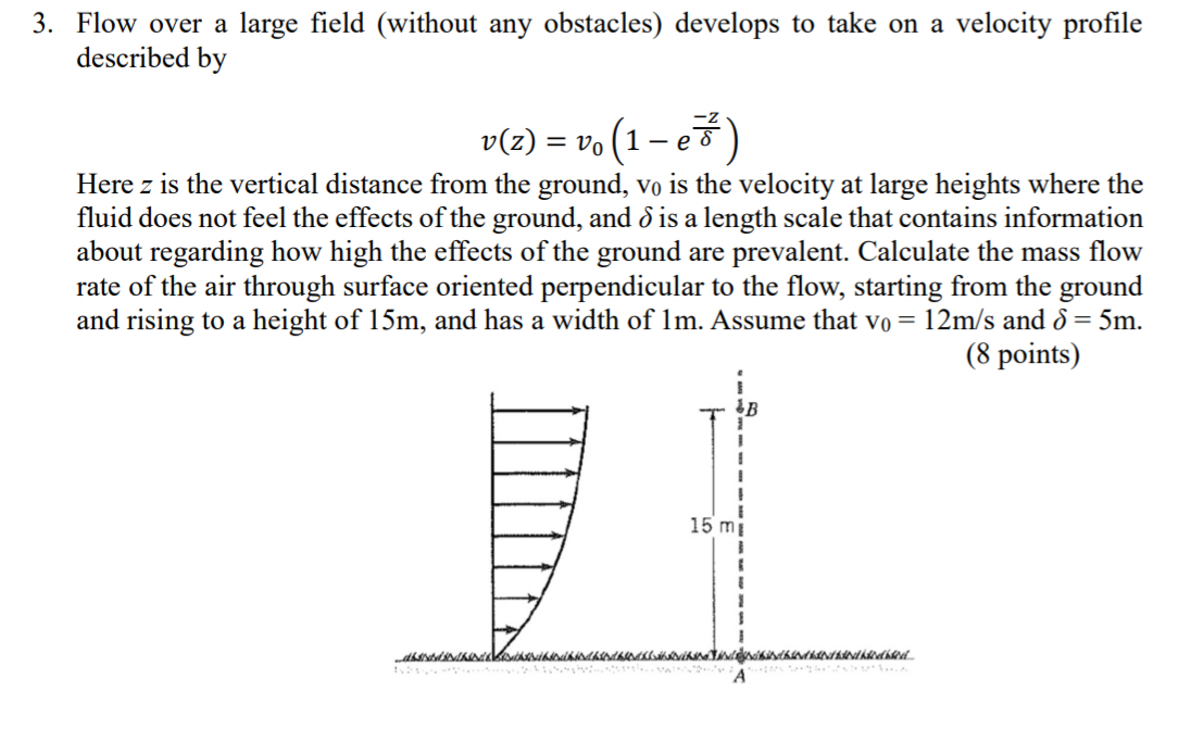 Flow over a large field ( without any obstacles )