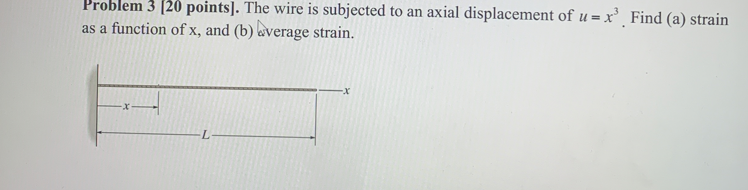 Problem 3 [ 2 0 points ] . The wire is subjected