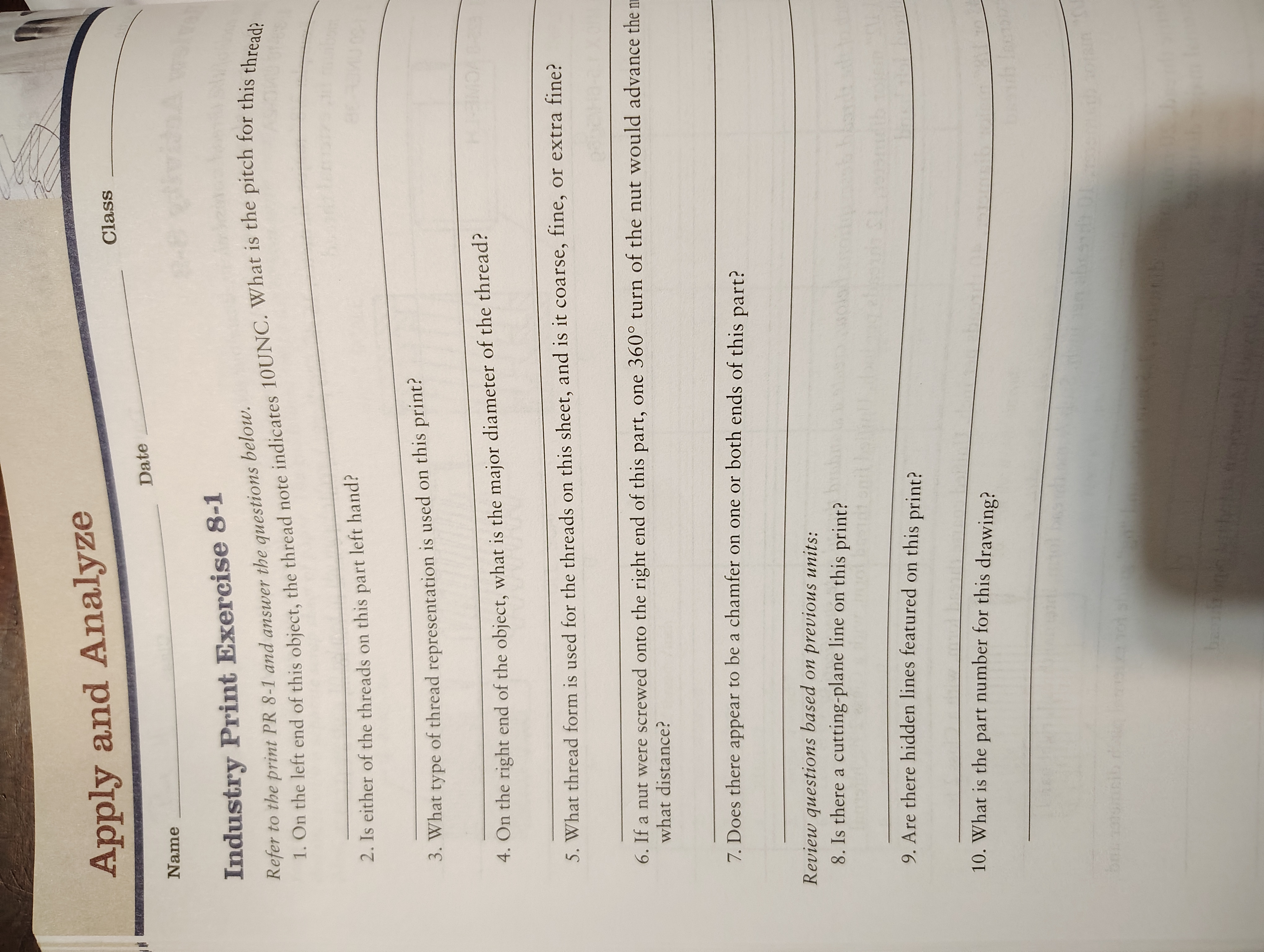 Y Apply and Analyze Name Date Industry Print