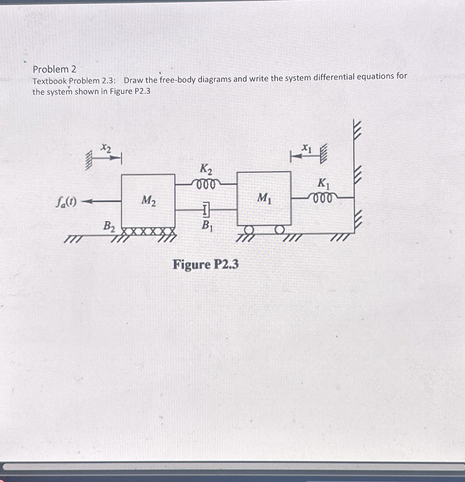 Problem 2 Textbook Problem 2 . 3 : Draw the free
