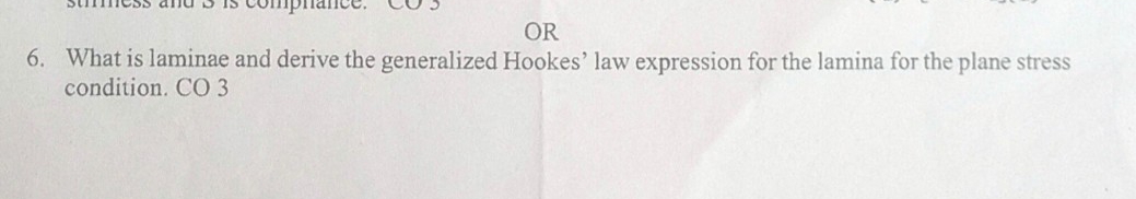 OR 6 . What is laminae and derive the generalized