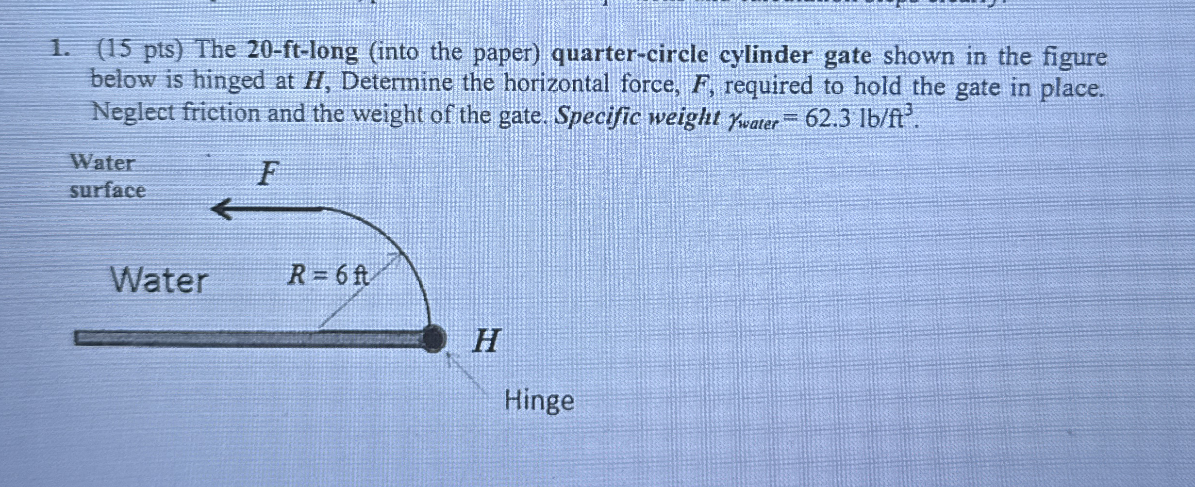The 2 0 - ft - long ( into the paper ) quarter -