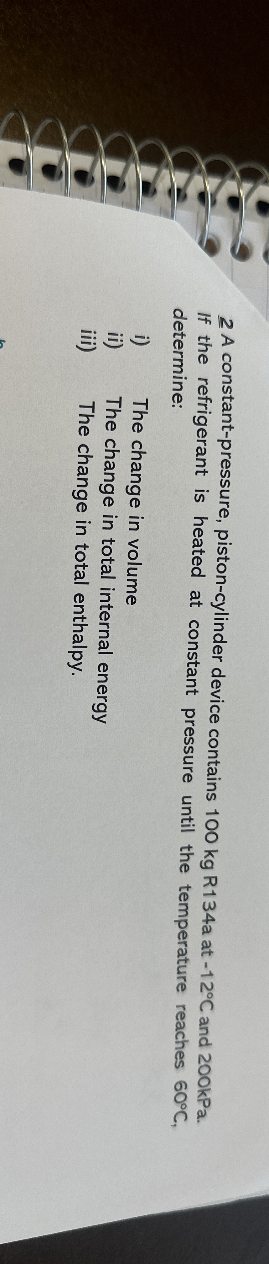 2 A constant - pressure, piston - cylinder device