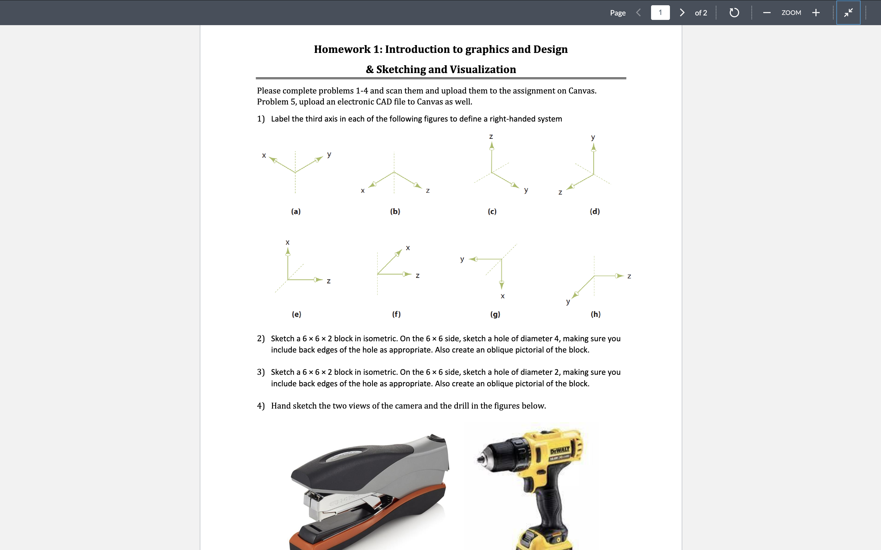 & Sketching and Visualization Please complete