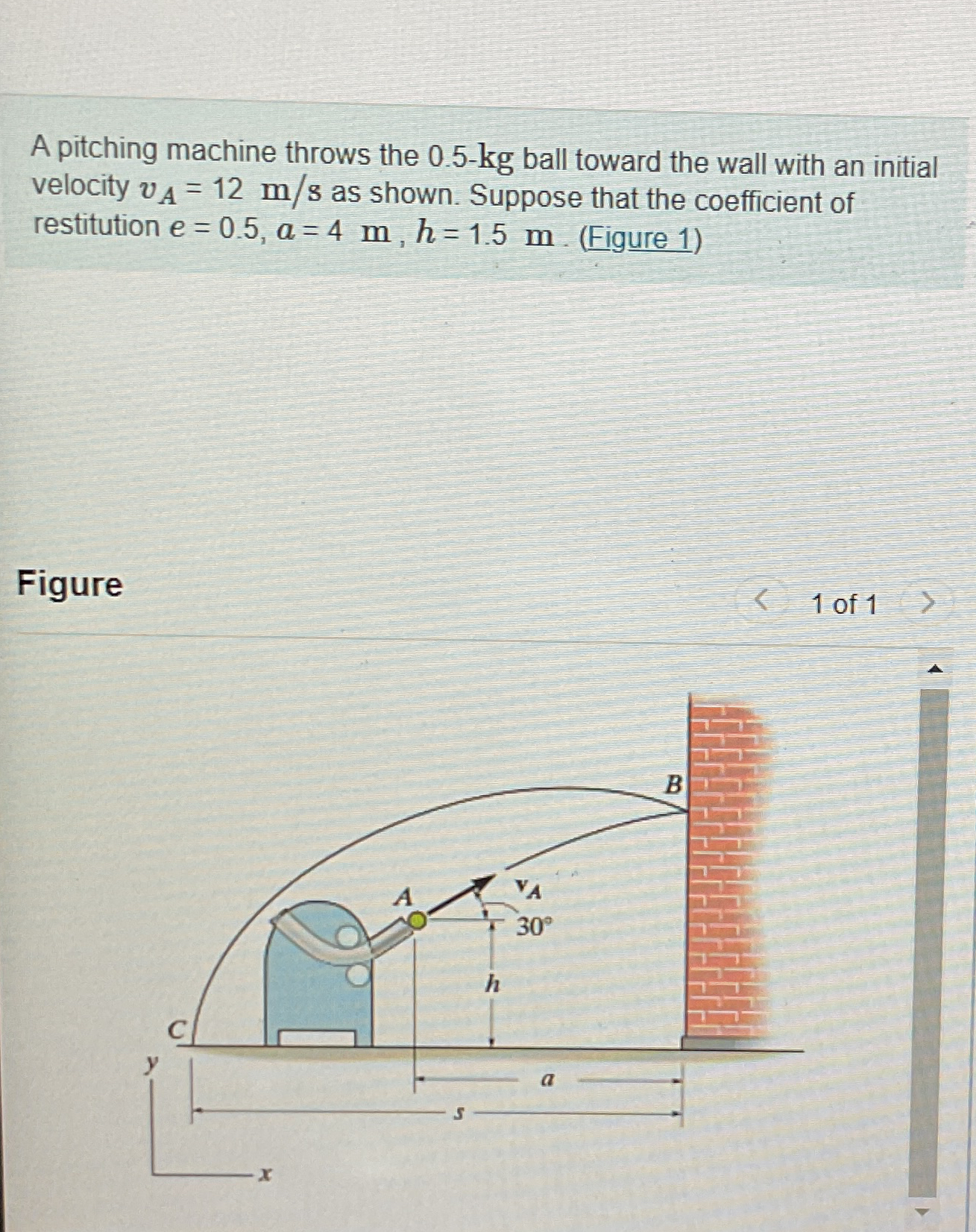 A pitching machine throws the 0 . 5 - k g ball