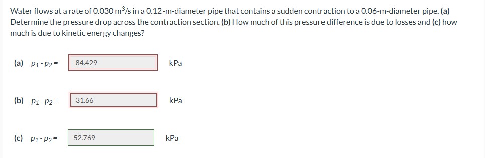 Water flows at a rate of 0 . 0 3 0 ( m ^ ( 3 ) )