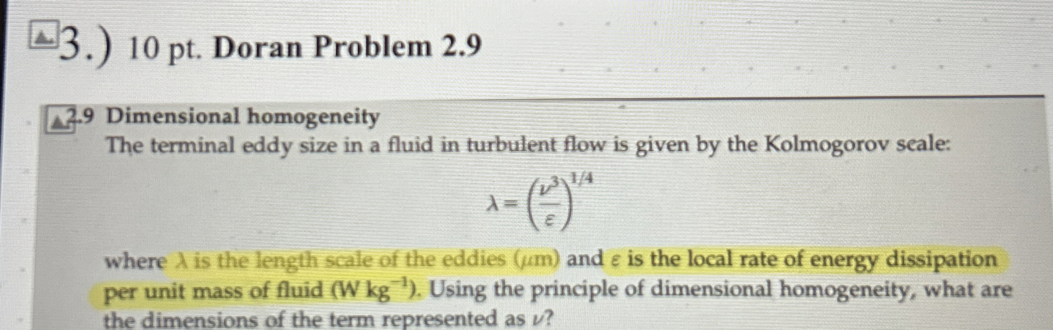 . ) 1 0 pt . Doran Problem 2 . 9 2 . 9