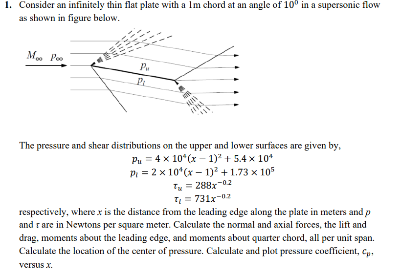 Consider an infinitely thin flat plate with a 1 m