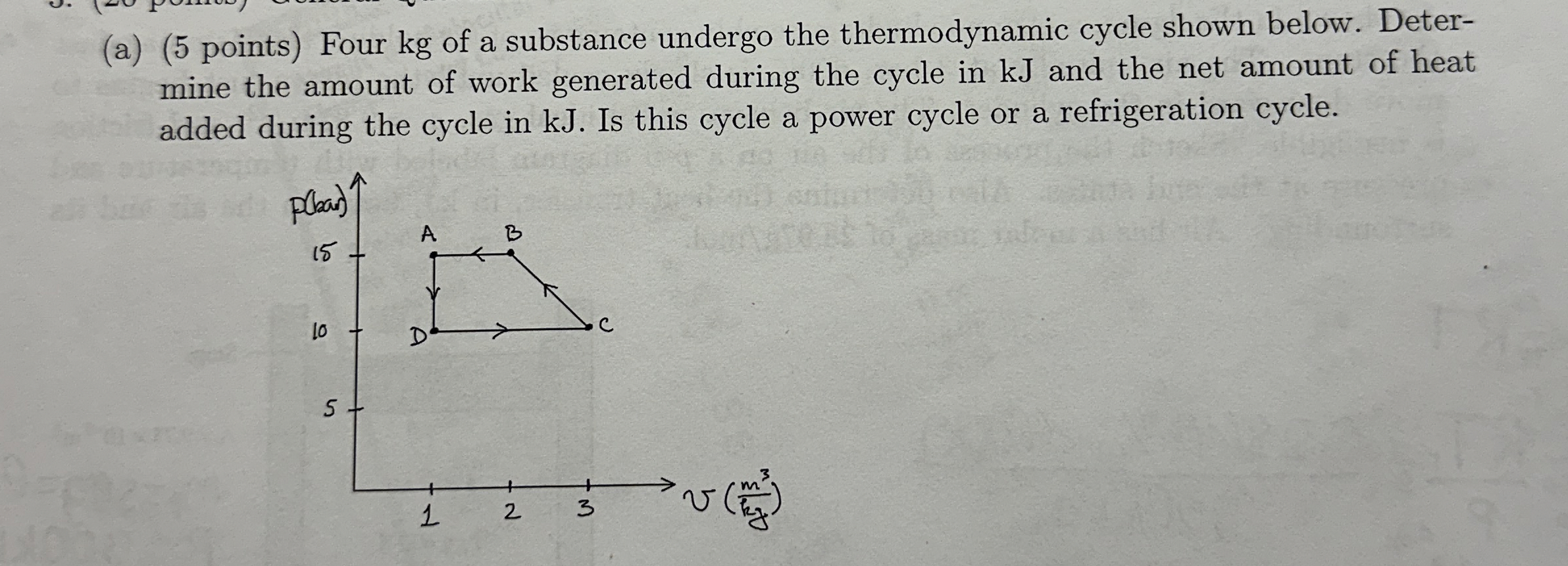 ( a ) ( 5 points ) Four kg of a substance undergo