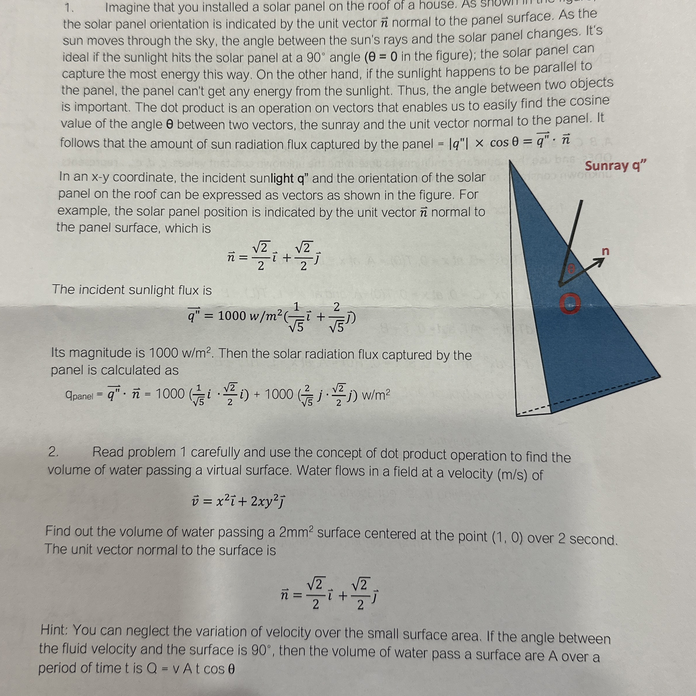 Imagine that you installed a solar panel on the