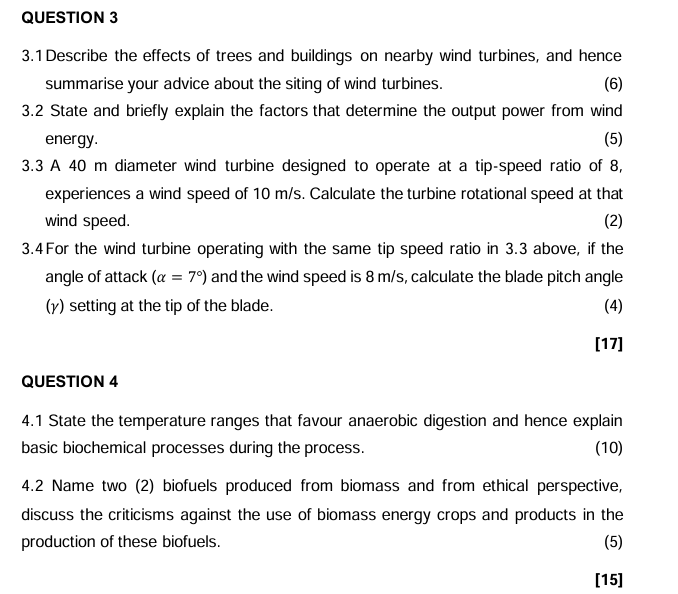 QUESTION 3 3 . 1 Describe the effects of trees