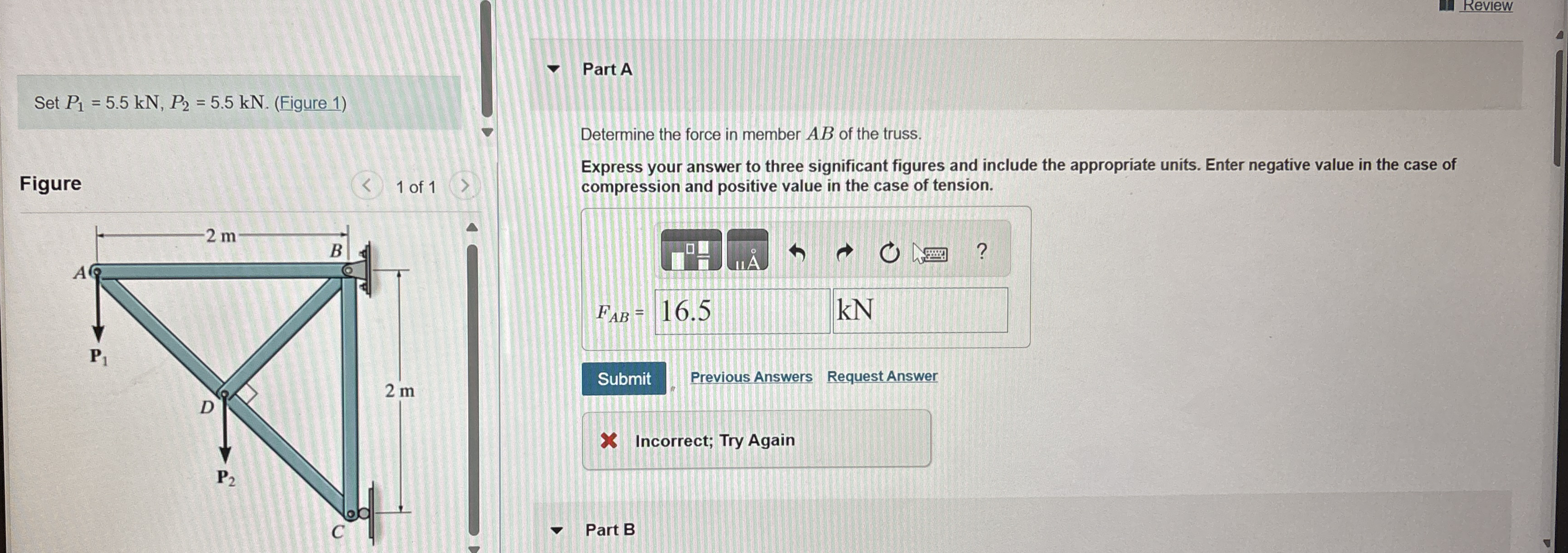 Review Set P 1 = 5 . 5 k N , P 2 = 5 . 5 k N . (