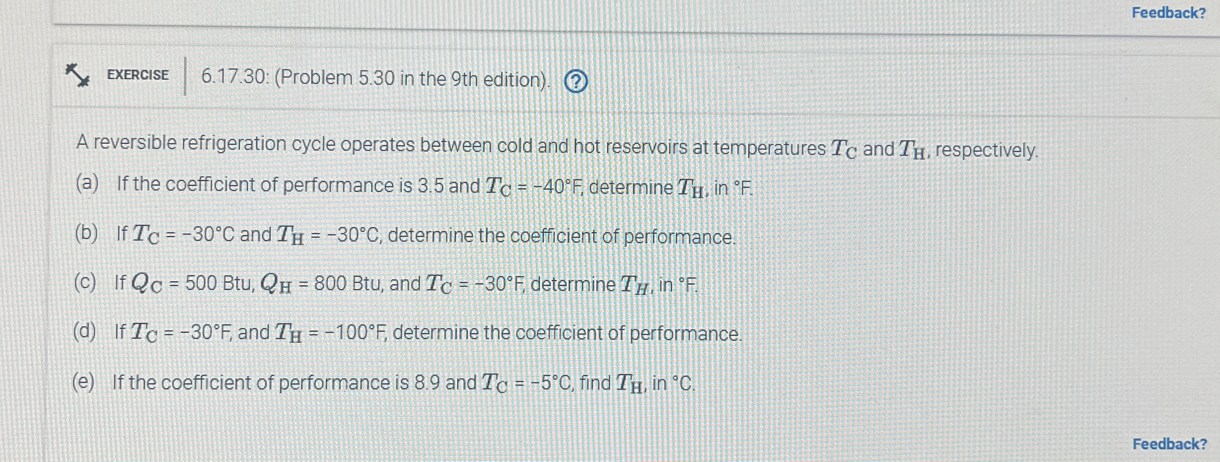 Feedback? EXERCISE 6 . 1 7 . 3 0 : ( Problem 5 .