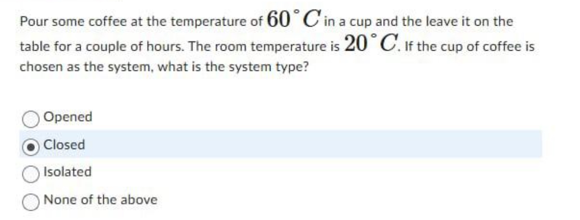 Pour some coffee at the temperature of 6 0 C in a