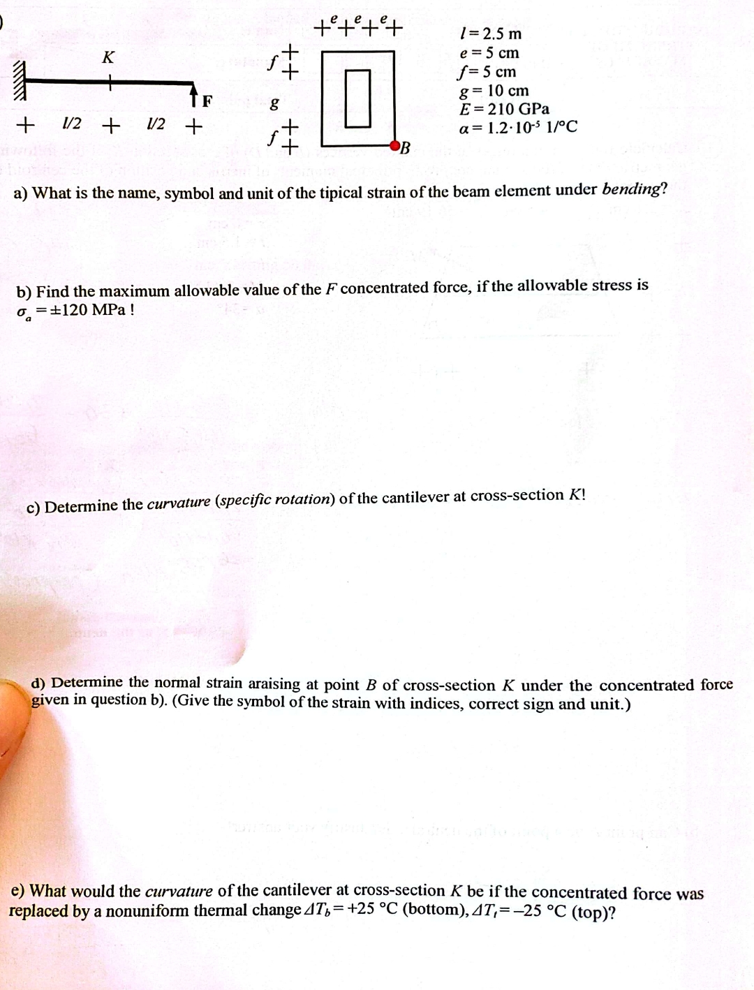 a ) What is the name, symbol and unit of the