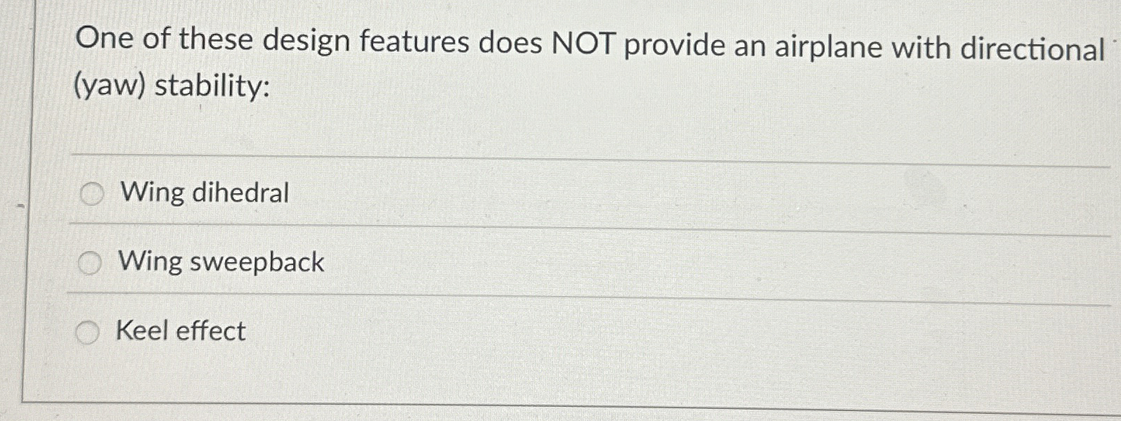 One of these design features does NOT provide an
