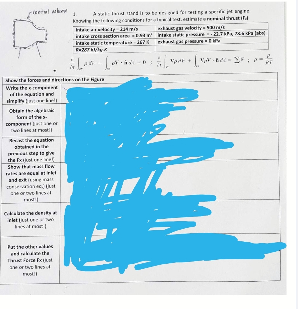 llume A static thrust stand is to be designed for